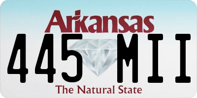 AR license plate 445MII