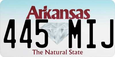 AR license plate 445MIJ