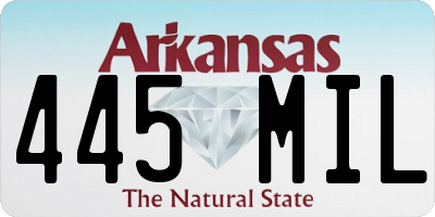 AR license plate 445MIL