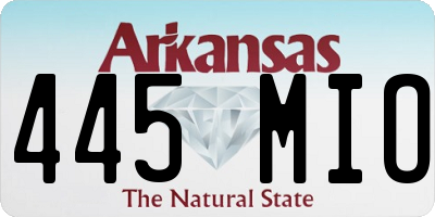AR license plate 445MIO