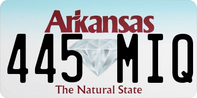 AR license plate 445MIQ
