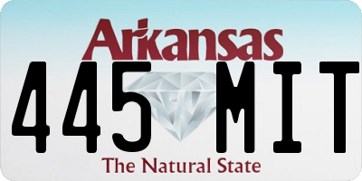 AR license plate 445MIT