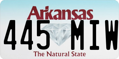 AR license plate 445MIW