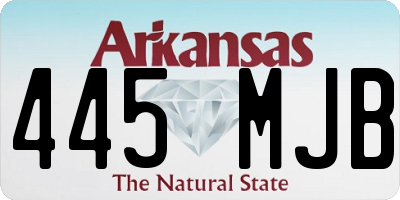 AR license plate 445MJB
