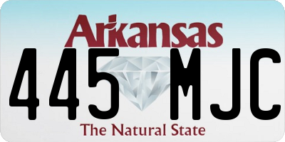 AR license plate 445MJC