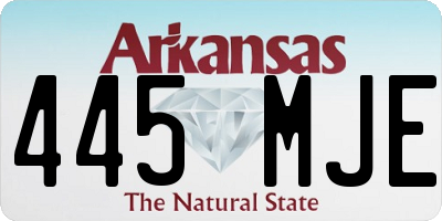 AR license plate 445MJE