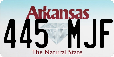 AR license plate 445MJF