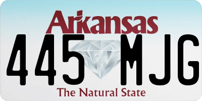 AR license plate 445MJG
