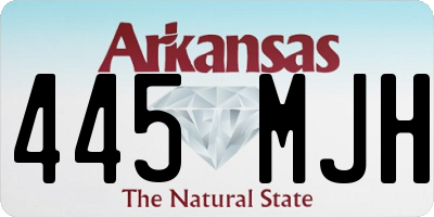 AR license plate 445MJH