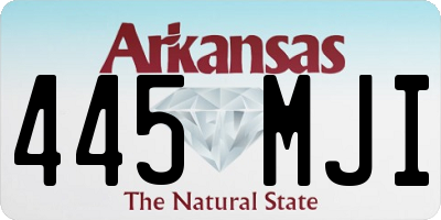 AR license plate 445MJI