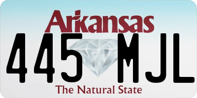 AR license plate 445MJL