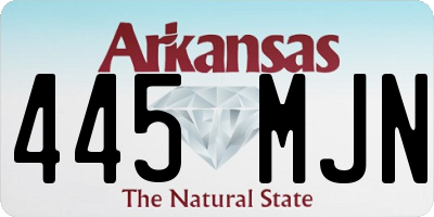 AR license plate 445MJN