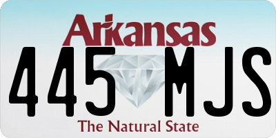 AR license plate 445MJS