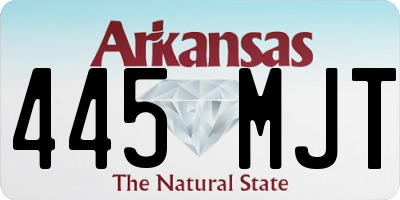 AR license plate 445MJT