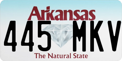 AR license plate 445MKV
