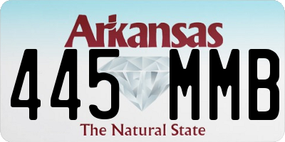 AR license plate 445MMB