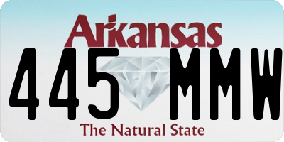 AR license plate 445MMW