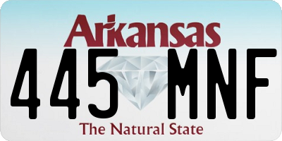 AR license plate 445MNF