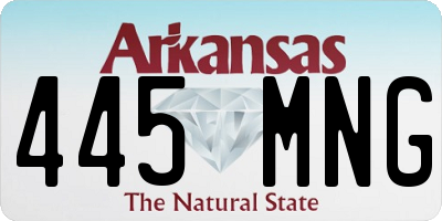 AR license plate 445MNG
