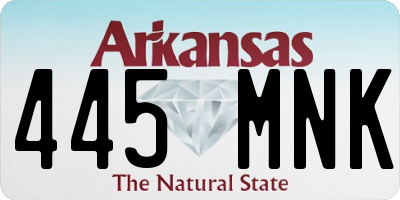AR license plate 445MNK
