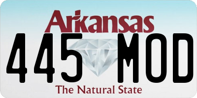 AR license plate 445MOD