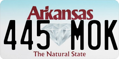 AR license plate 445MOK