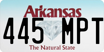 AR license plate 445MPT