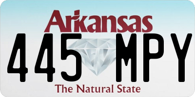 AR license plate 445MPY
