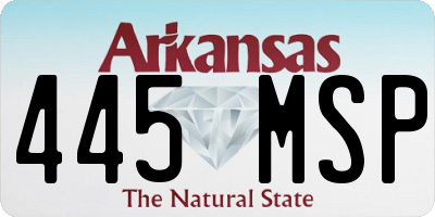 AR license plate 445MSP