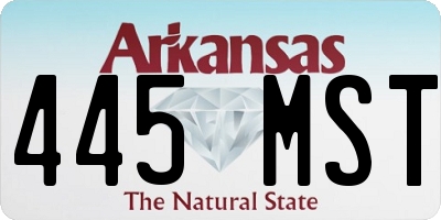 AR license plate 445MST
