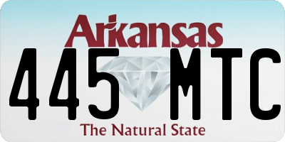 AR license plate 445MTC