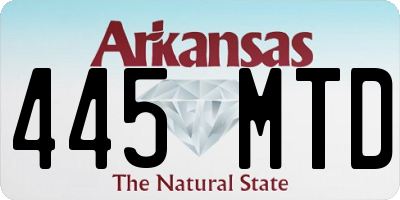 AR license plate 445MTD
