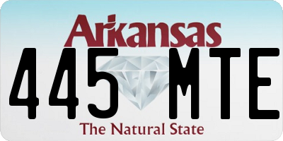 AR license plate 445MTE