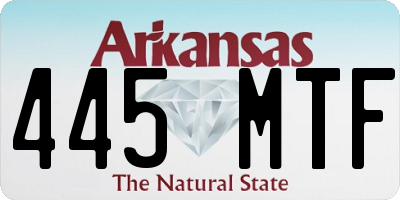 AR license plate 445MTF
