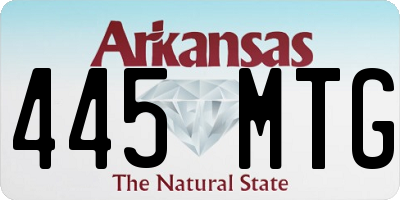 AR license plate 445MTG