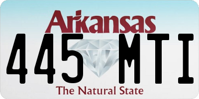 AR license plate 445MTI