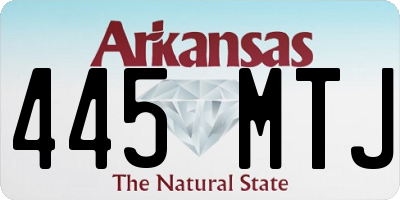 AR license plate 445MTJ
