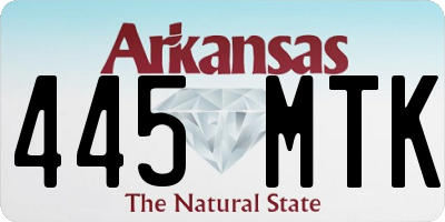 AR license plate 445MTK