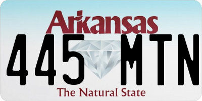 AR license plate 445MTN