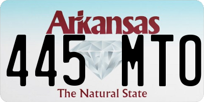 AR license plate 445MTO