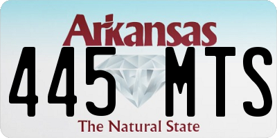 AR license plate 445MTS