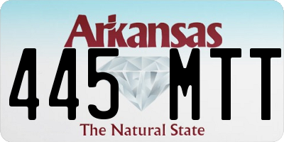 AR license plate 445MTT