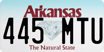 AR license plate 445MTU