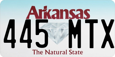 AR license plate 445MTX