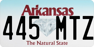 AR license plate 445MTZ