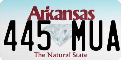 AR license plate 445MUA