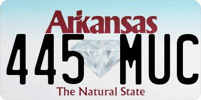 AR license plate 445MUC