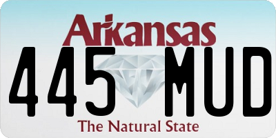 AR license plate 445MUD