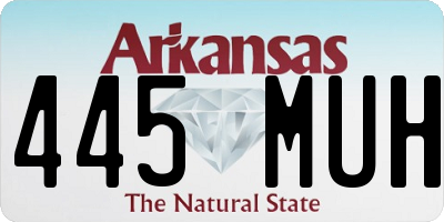 AR license plate 445MUH