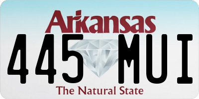 AR license plate 445MUI